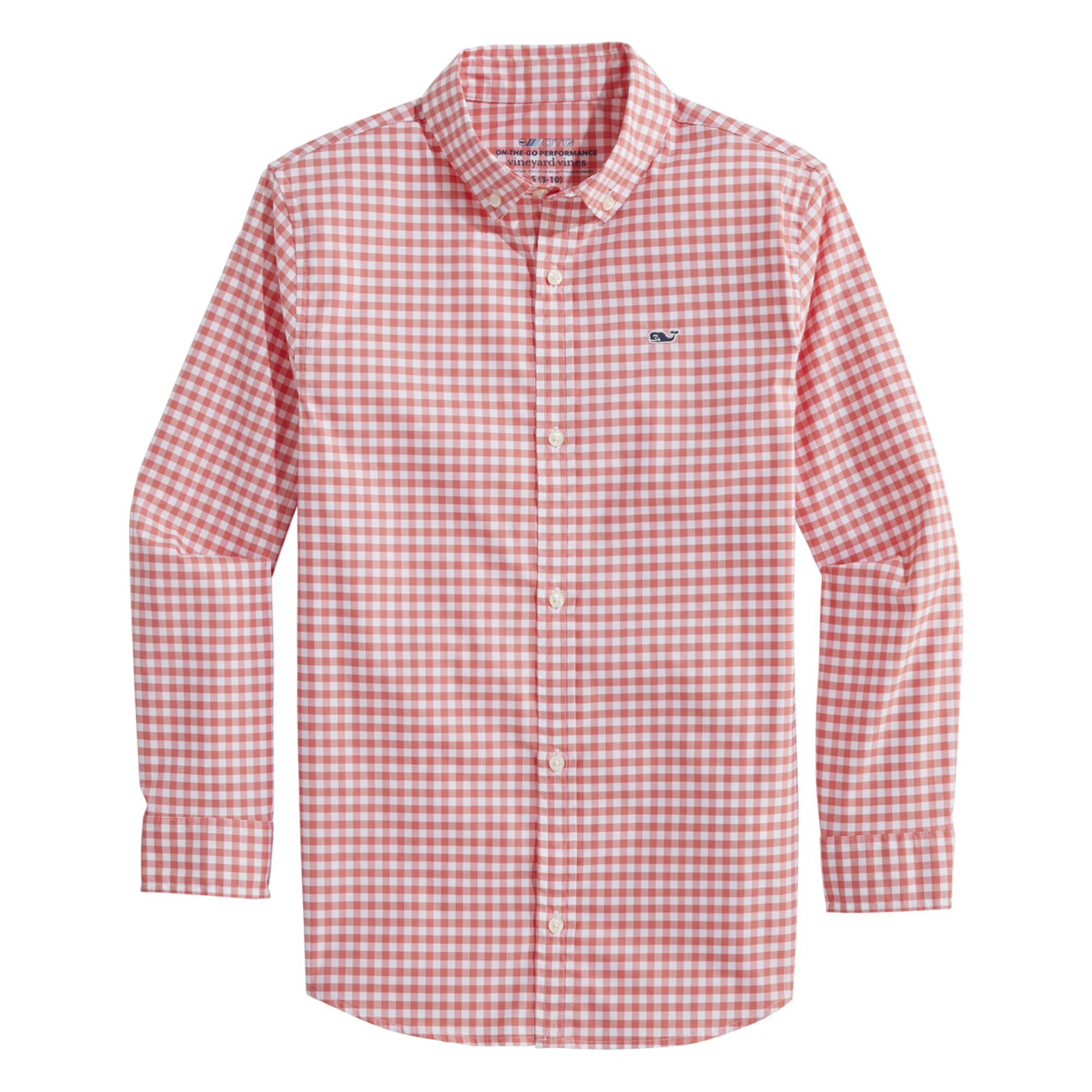 vineyard vines Boys' On-The-go Brrrº Gingham Shirt