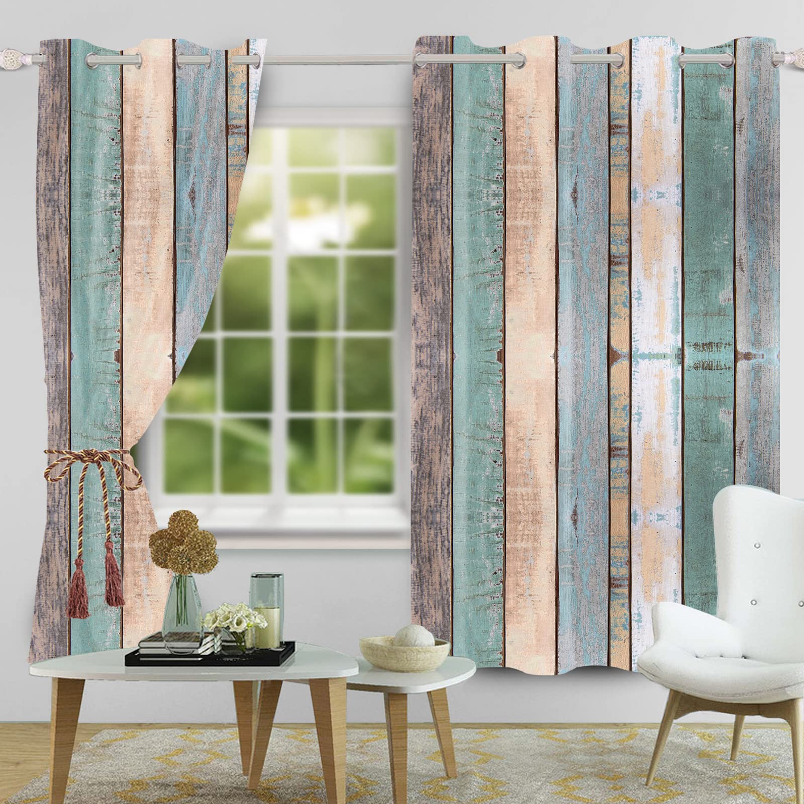 Cortinas Opacas Térmicas Para Puertas Y Ventanas 63 X 183 Cm Azul Niebla | Meses Sin Interés