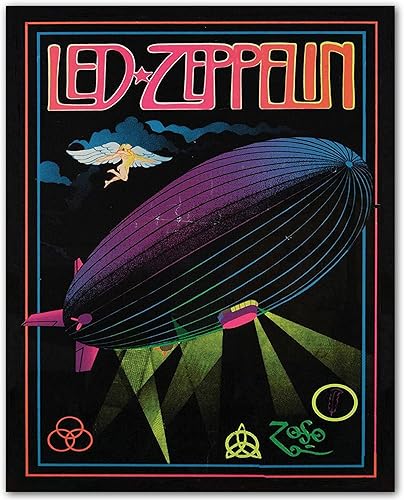 AMERICAN LUXURY GIFTS Impresión artística de pared de música clásica, póster vintage de banda de rock para sala de música, estudio, oficina, cueva