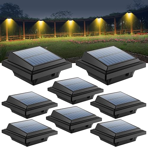 Miniatura 14 de UniqueFire Luces solares de canalón para exteriores, 40 luces LED solares para exteriores, lámparas de seguridad impermeables para aleros, jardín,