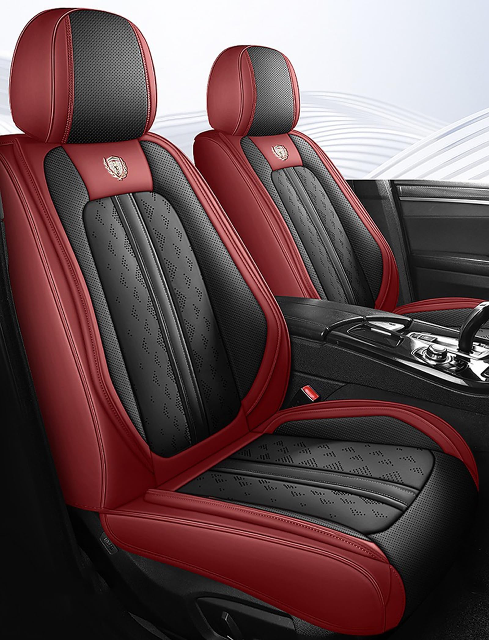 Coprisedili per Auto universali in Pelle Copertura Completa, | SUV e camion, protezione per sedile automobilistico in pelle PU premium con design antiscivolo
