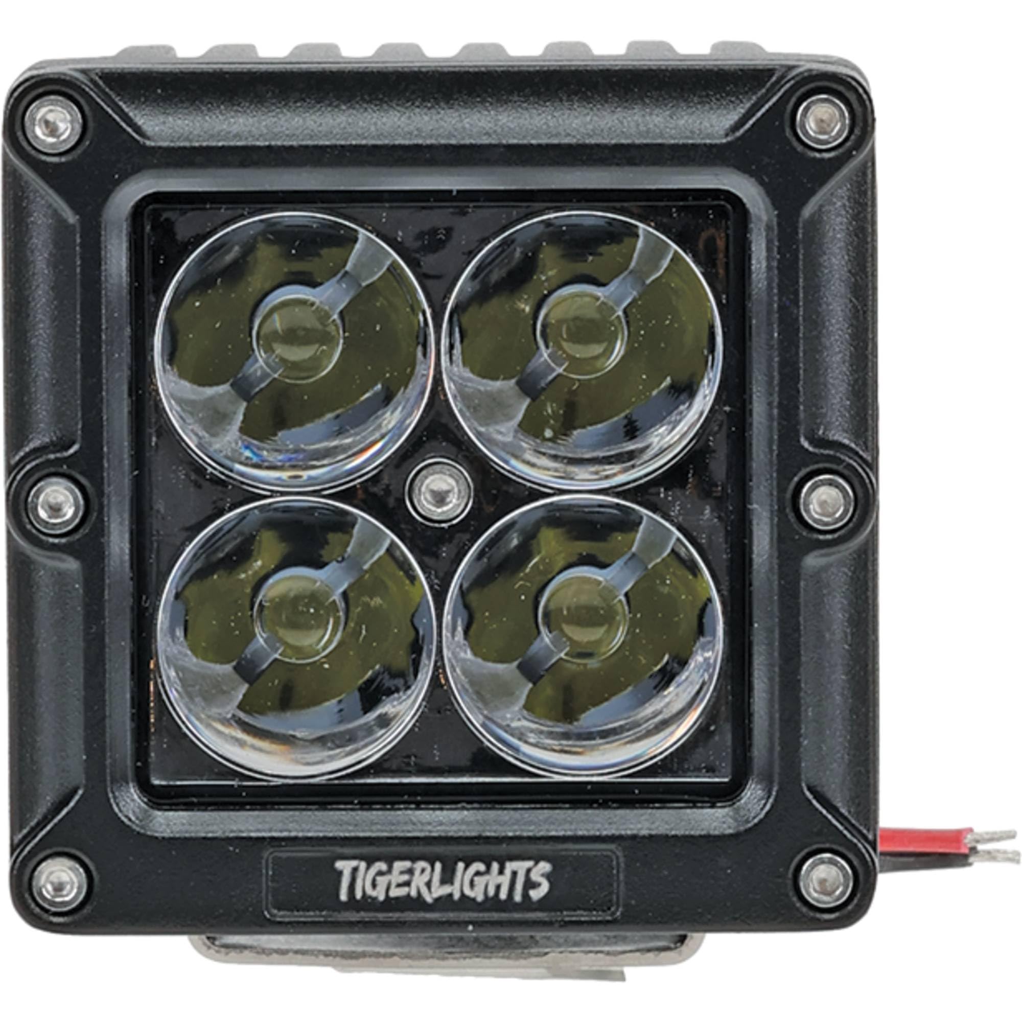Tiger Lights TL200S - Faretto LED quadrato, 12 V, 16 A, 900 lumen, per fuoristrada