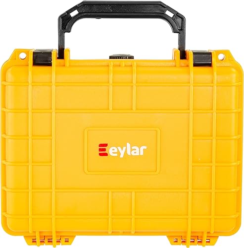 Miniatura 8 de Eylar Funda protectora rígida para cámara a prueba de agua y golpes con espuma, estándares TSA 9.12 pulgadas 7.56 pulgadas 4.37 pulgadas (blanco)