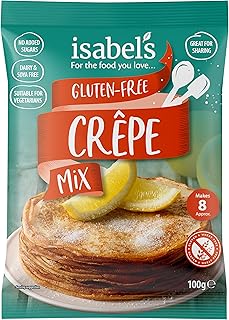 Isabels Gluten Free Crepe or Pancake Mix. Each Sachet Makes Approx 8 Crepes. Pack of 4X 100g Sachets
