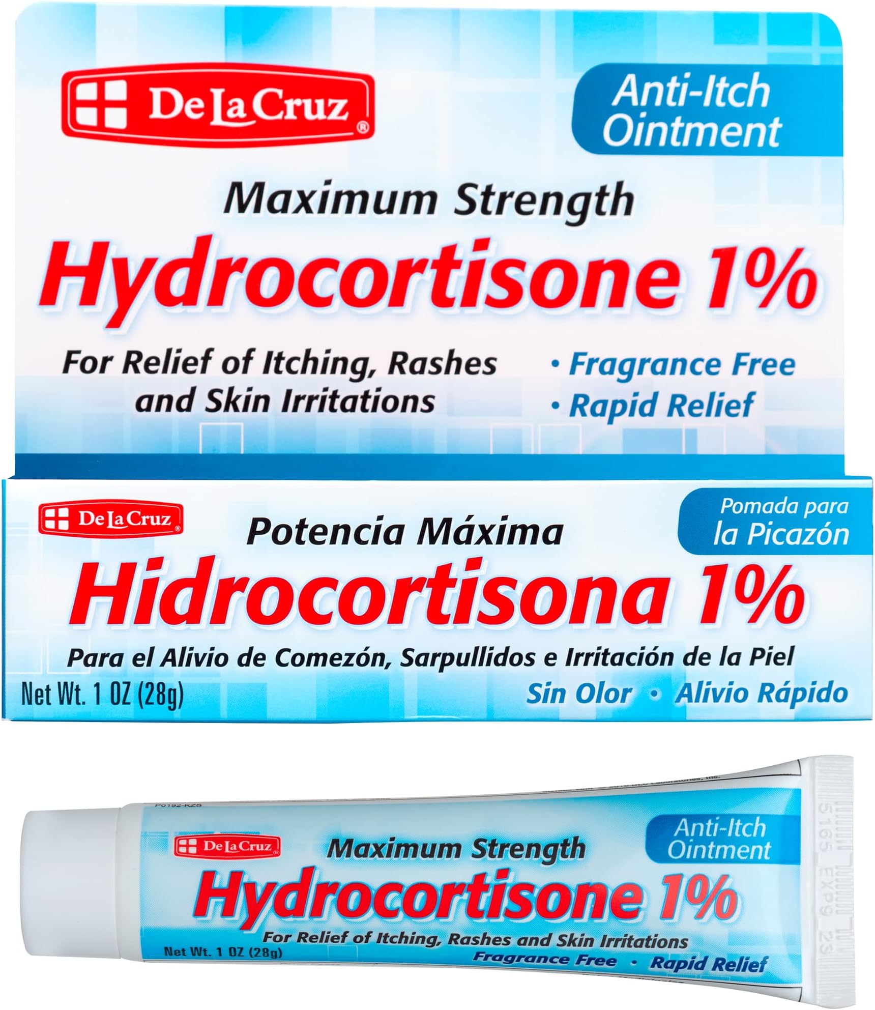 1% Hydrocortisone Ointment - Maximum Strength - Topical Anti Itch Ointment - Dry Skin, Redness, Dermatitis, Eczema and Rashes - 1 OZ (28g)