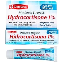 Vista 1 de De La Cruz Ungüento de hidrocortisona al 1%, máxima resistencia, ungüento antipicazón tópico, piel seca, enrojecimiento, dermatitis, eccema