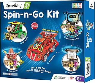Sponsored Ad - 20in1 Spin-n-Go Kit for Kids Ages 6-7-8-9-10-11-12 I Build a Moving Robot, CAR, Airplane & More I Birthday Gifts for Boys & Girls | DIY Science Toy for Kids 6-12 Years Old,Multicolor