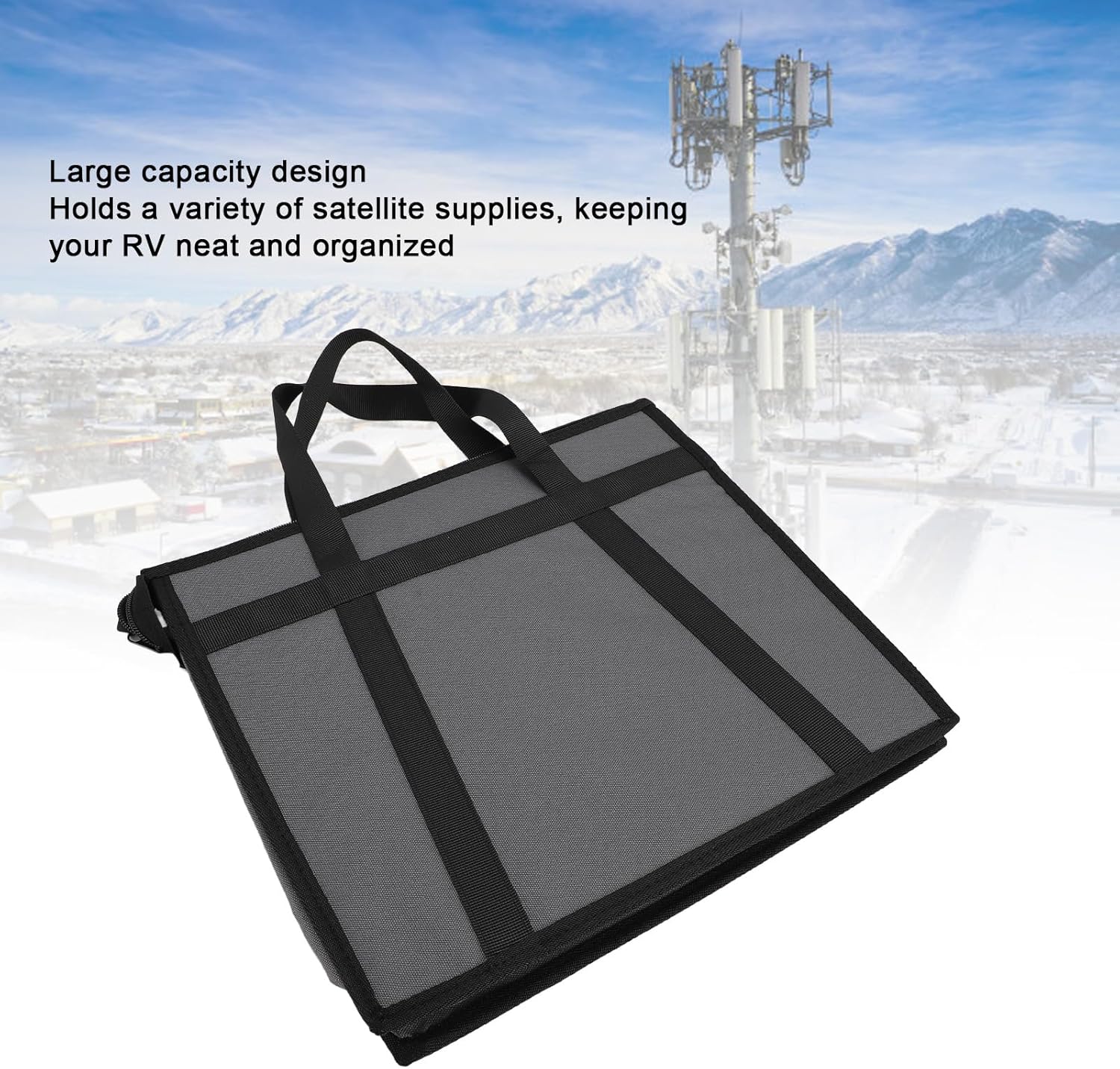 Garosa Mini Dish Carrying Case with Convenient Handle, Versatile Storage Oxford Fabric for Travel Large Capacity