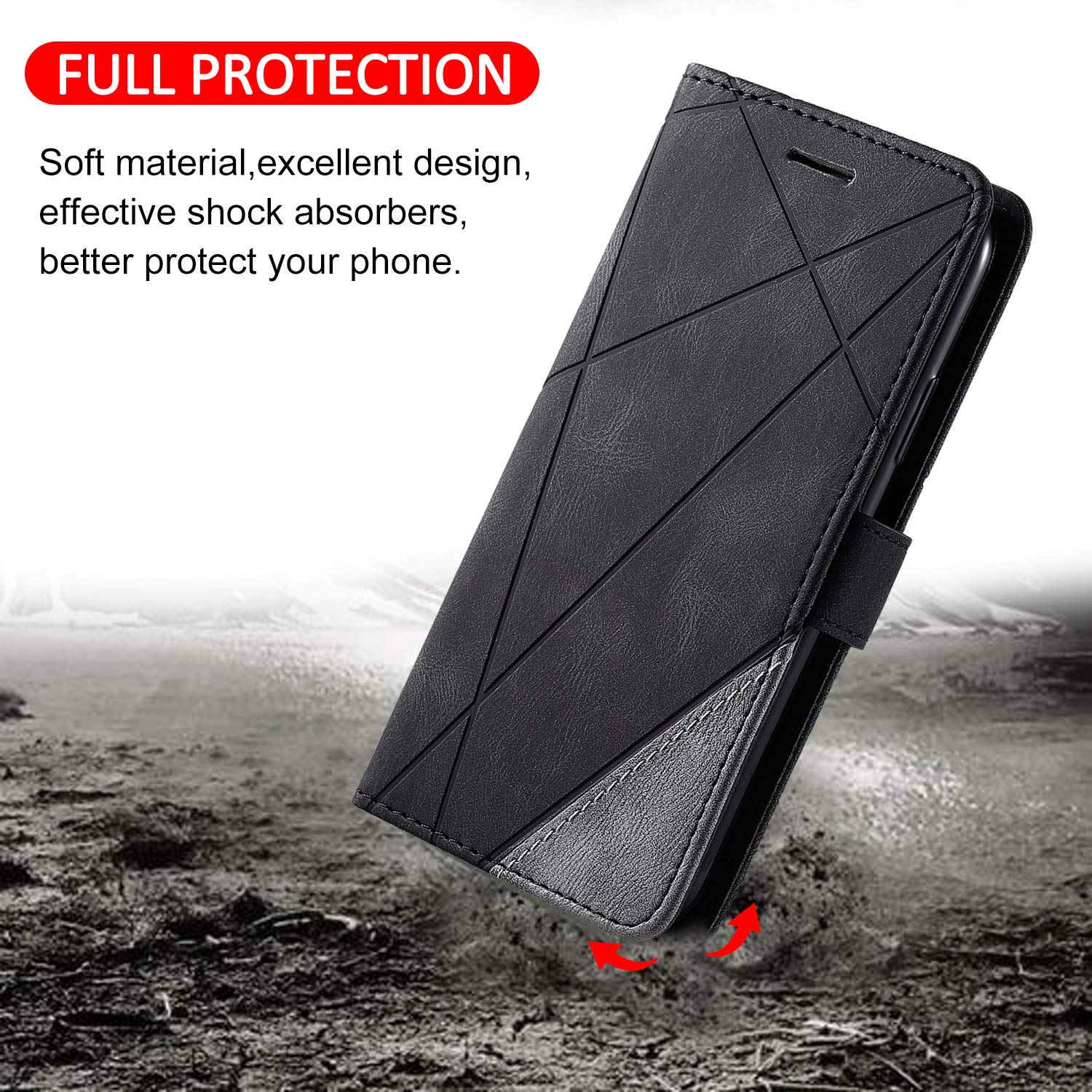 Custodia Flip Per Xiaomi Redmi Note 11 PRO+ / Note 11 PRO Plus - Cover A Libro In Pelle PU/TPU Con Supporto, Chiusura Magnetica, Portafoglio E Card Slot, Bianca - 4