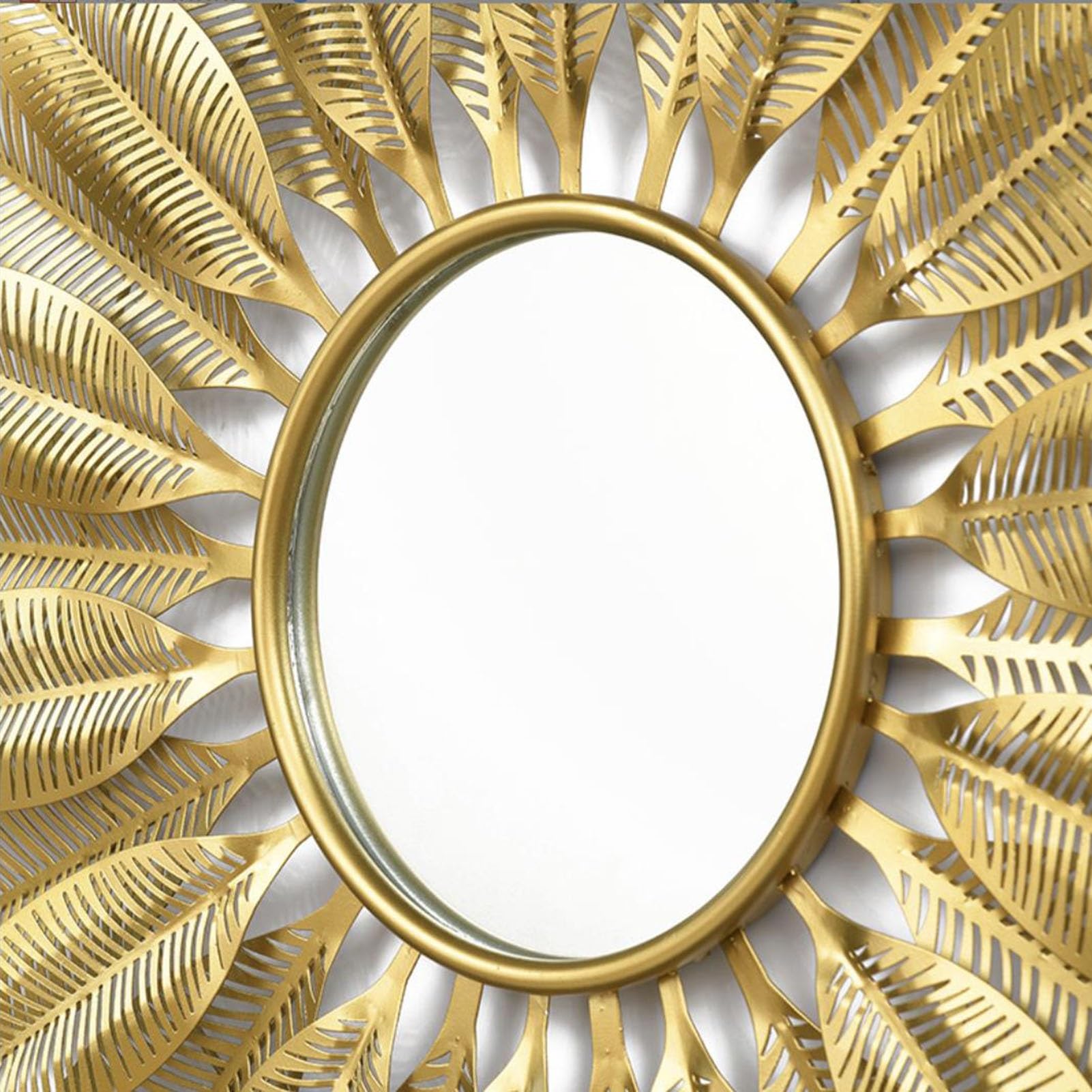 Sztuka dekoracji ścian i metali 3D Okrągłe Złote Lustro Ścienne Do Salonu 80 cm x 80 cm Dekoracyjna Dekoracja Ścienna Złote Lustro Do Przedpokoju, Jadalni