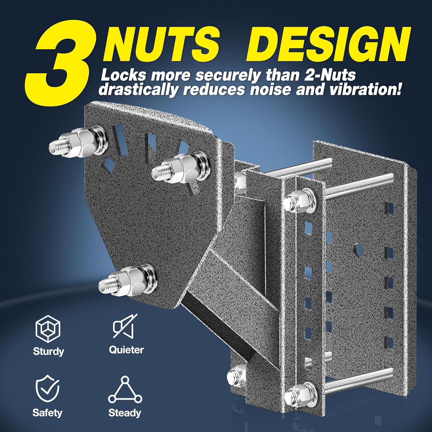 Trailer Spare Tire Mount, Spare Tire Carrier for Utility Trailer, Trailer Accessories Spare Tire Holder Fits 4 Lug X 4.0-4.25-4.5", 5 Lug X 4.5-4.75-5.0", 6 Lug X 4.5-5.32-5.5" Diameter Hole Patte