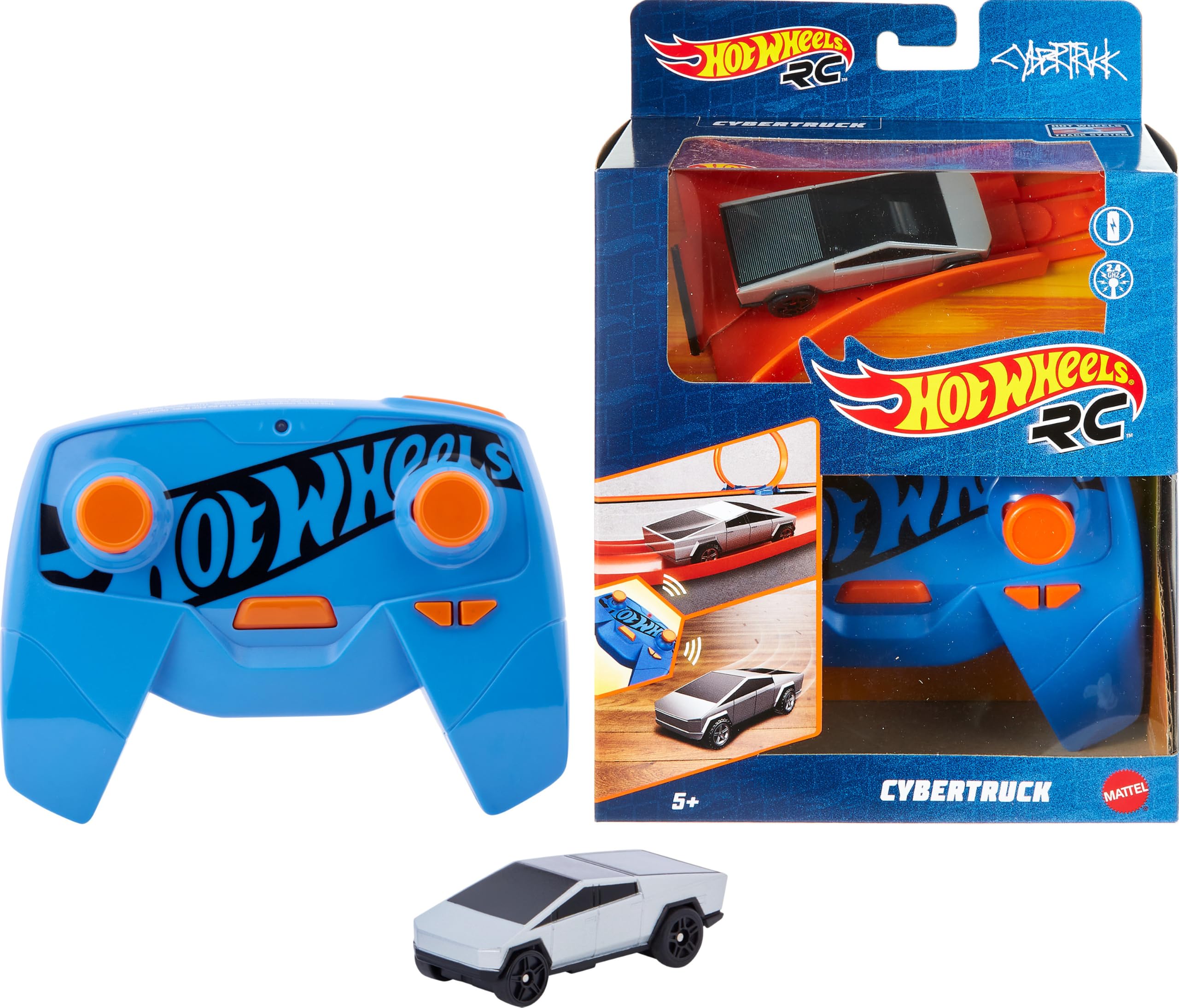 Amazon.com: Hot Wheels Toy Car RC, Remote-Control Tesla Cybertruck