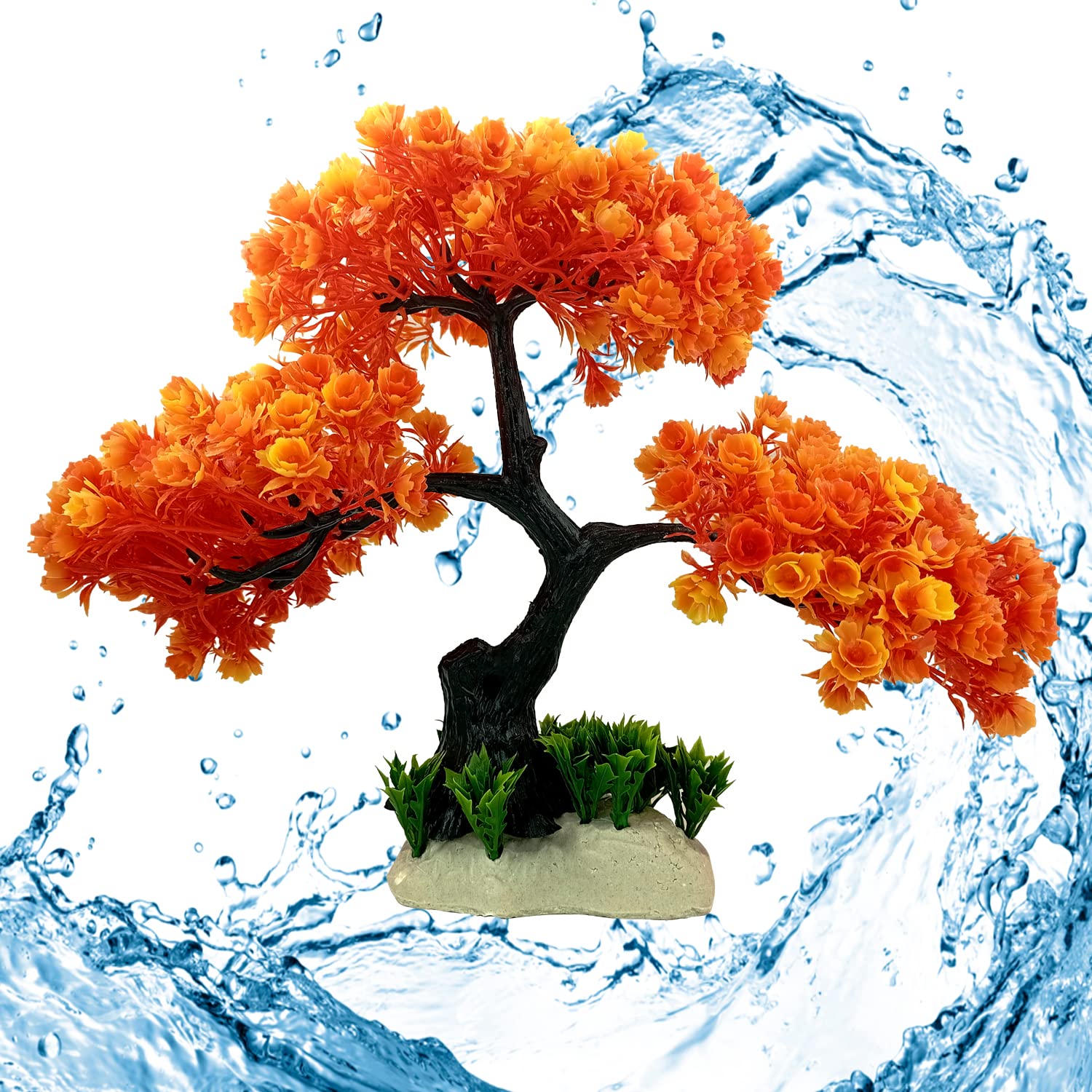 JAINSONS PET PRODUCTS Artificial Aquarium Decorations Plants for Fish Tank Decoration, Aquarium Décor Plastic Plants for Fish Tank Ornament Decoration, Bonsai Plant Height: 10 Inch (Orange) (B0BJF5BQZF) Amazon Price History, Amazon Price Tracker