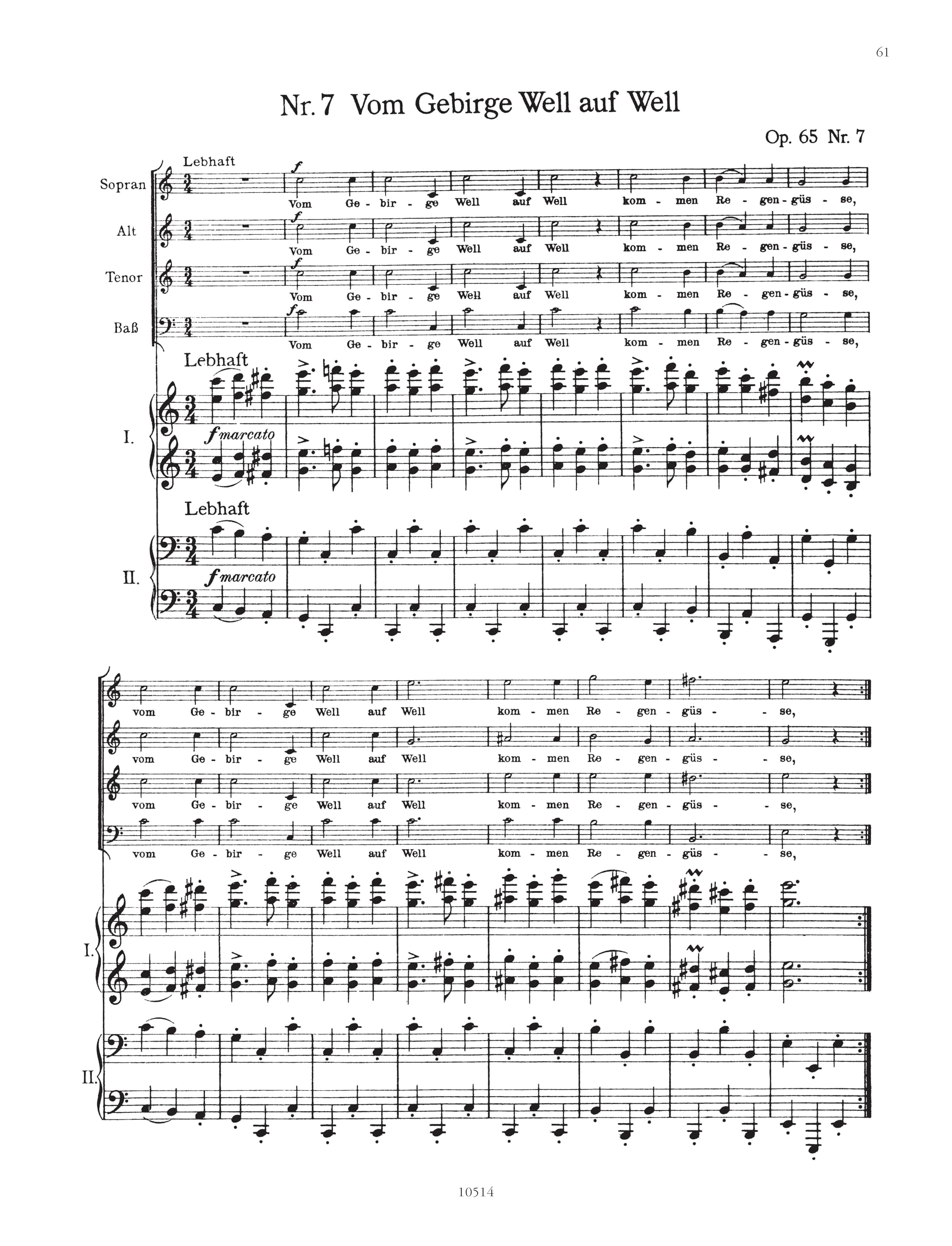 Liebeslieder / Neue Liebeslieder op. 52 / 65: Walzer für 4 Singstimmen und Klavier zu 4 Händen [Lingua tedesca]