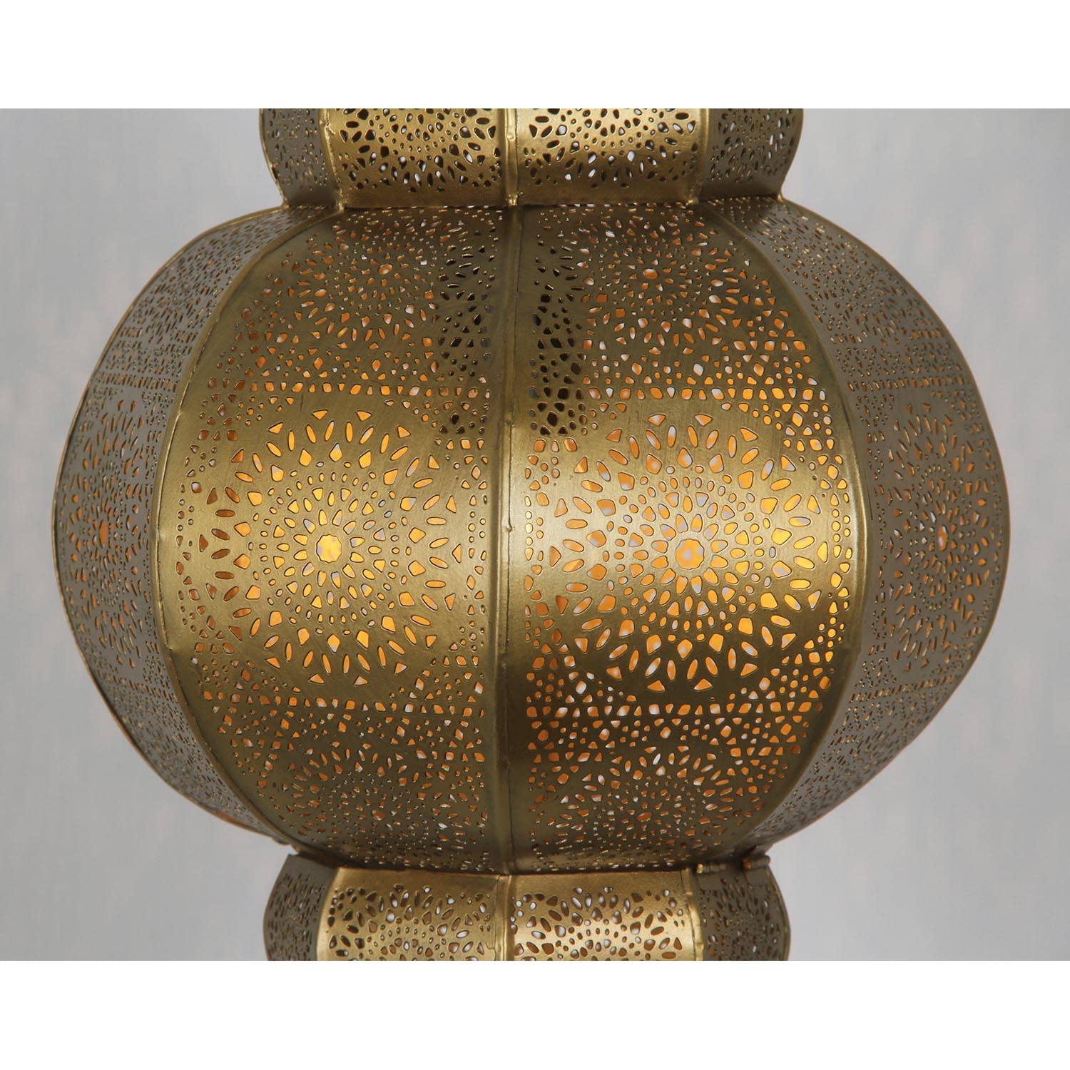 Casa Moro Oosterse hanglamp hout blauw H 52 cm | ambacht uit Marokko | Marokkaanse hanglamp Boho Chic lamp als uit 1001 nacht | L1939