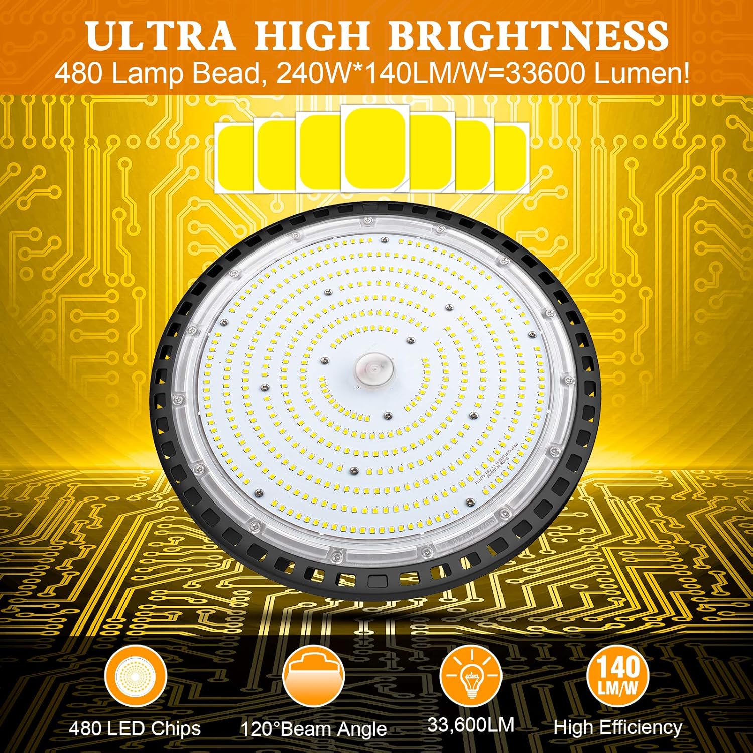 Up To 60% OFF UFO LED High Bay Light, TREONYIA 240W Commercial Bay Lighting 1-10V Dimmable ETL&DLC Listed 33600LM 5000K, 5' Cable with US Plug Led Shop Lights for Warehouse Workshop Garage Factory Up To 40% OFF UFO LED High Bay Light, TREONYIA 240W Commercial Bay Lighting 1-10V Dimmable ETL&DLC Listed 33600LM 5000K, 5' Cable with US Plug Led Shop Lights for Warehouse Workshop Garage Factory