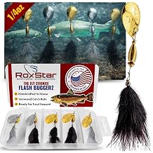 RoxStar Fly Strikers New Flash-Buggerz Series | We Perfected The in-Line Spinner | Hand-Made in The USA | Most Versatile Fishing Spinner for Trout, Bass, Pike, Panfish! 1/4oz