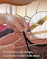 Vista 6 de Colgador de ropa de metal de 17 pulgadas, percha resistente de 0.15 pulgadas para abrigo, traje, boutique de novia, colgador de alambre delgado que