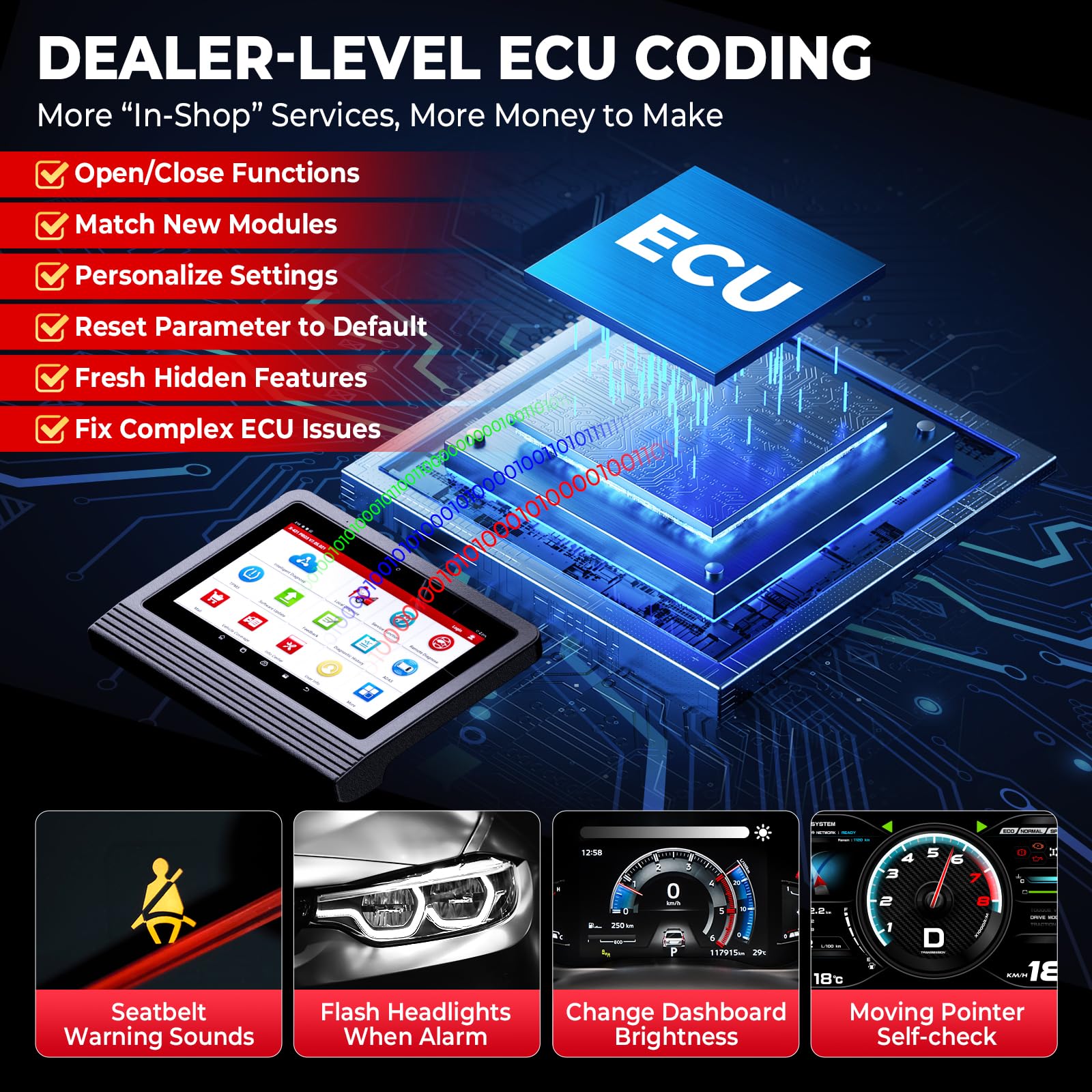 2026 Launch X431 V+ 5.0 Valise Diagnostic Auto Bluetooth, OBD2 Multimarque