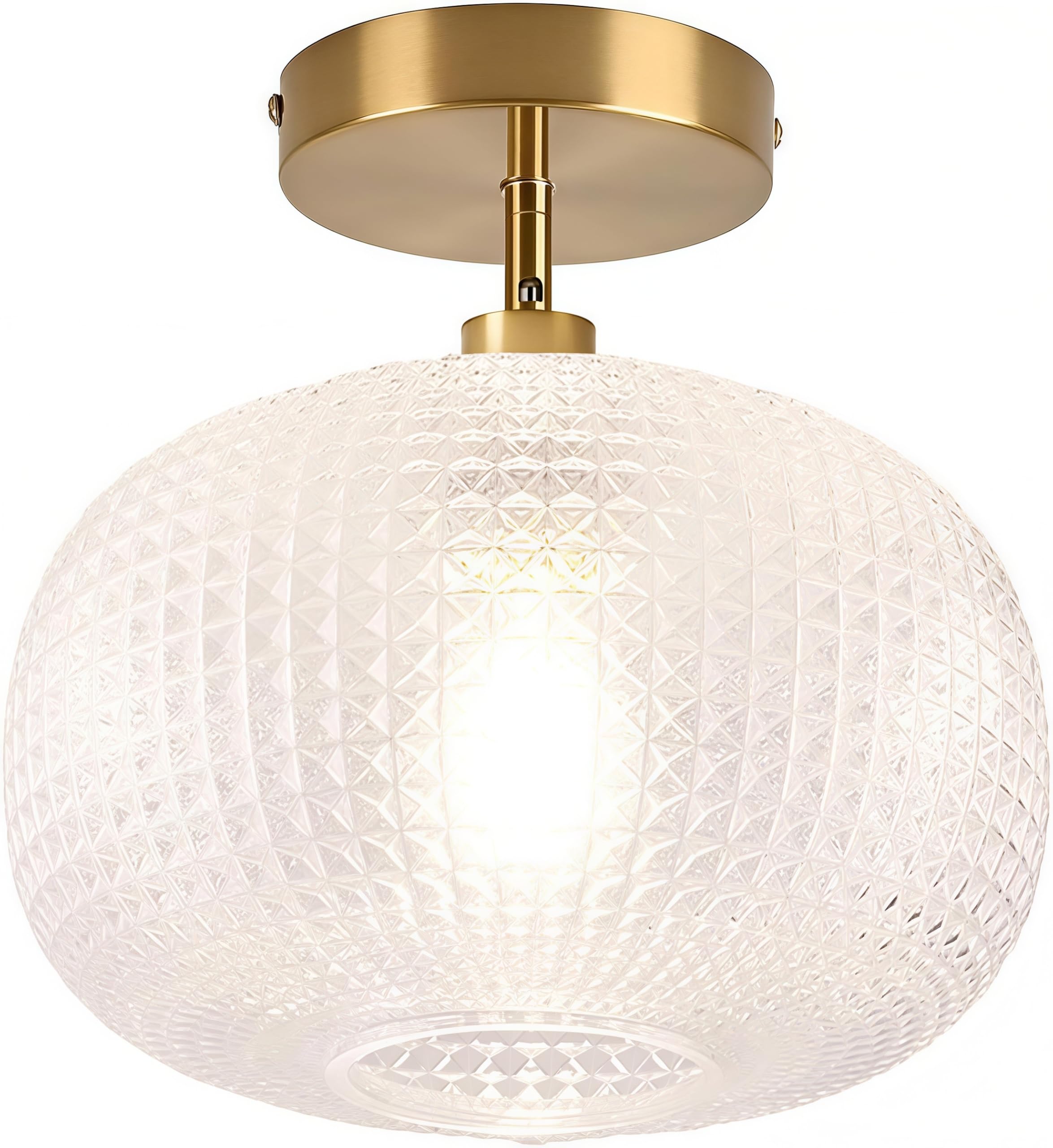 Gold Semi Flush Mount Ceiling Light Fixture Hallway Light Fixtures Vintage Ceiling Light Fixture Globe Glass Ceiling Fixture