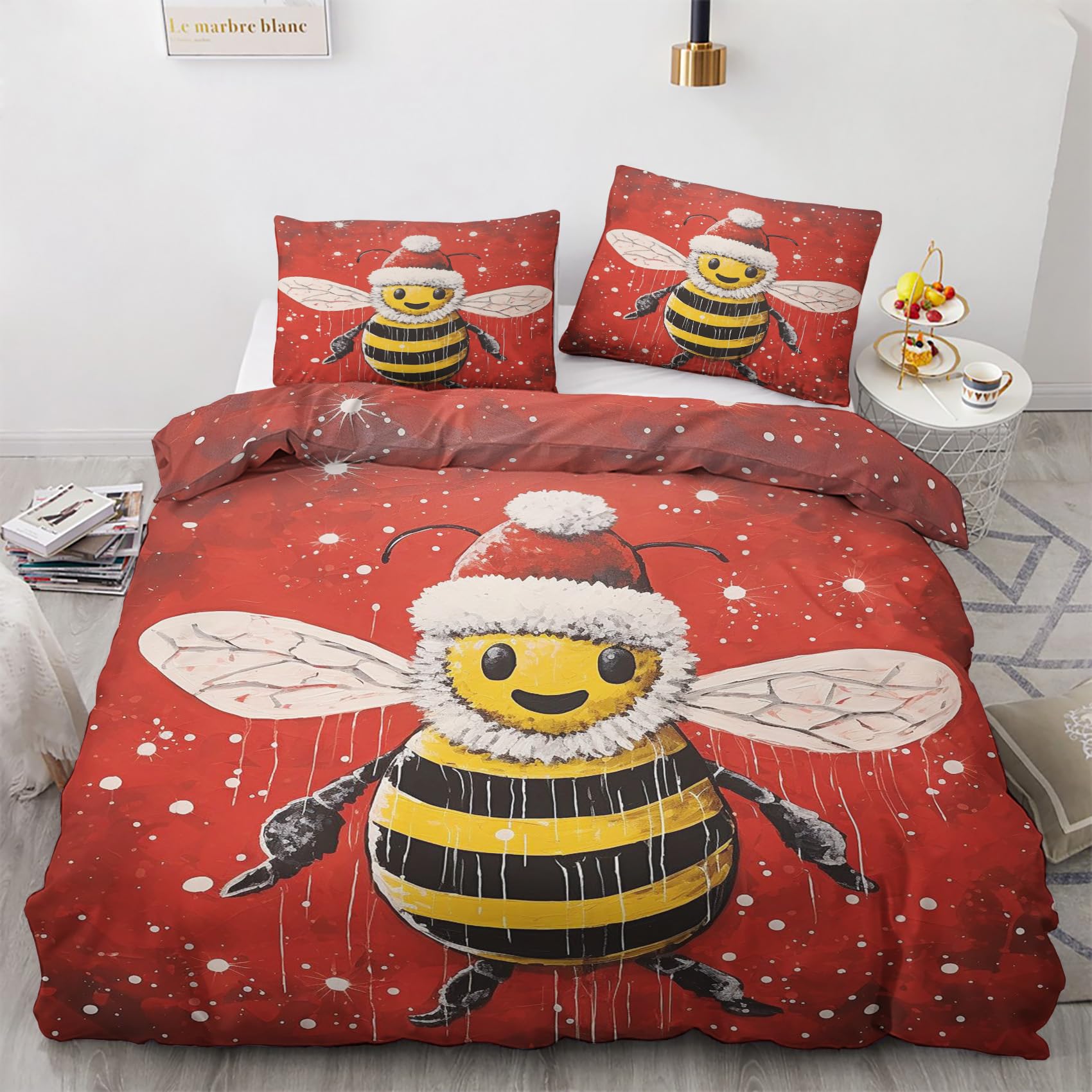 YZQGLHP Weihnachten Bettwäsche 135x200 Schnee, Wen Produktbild-Vorschau 6