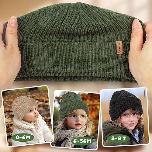 Miniatura 3 de Bebila Gorro de invierno para bebé, gorro de invierno para niños y niñas