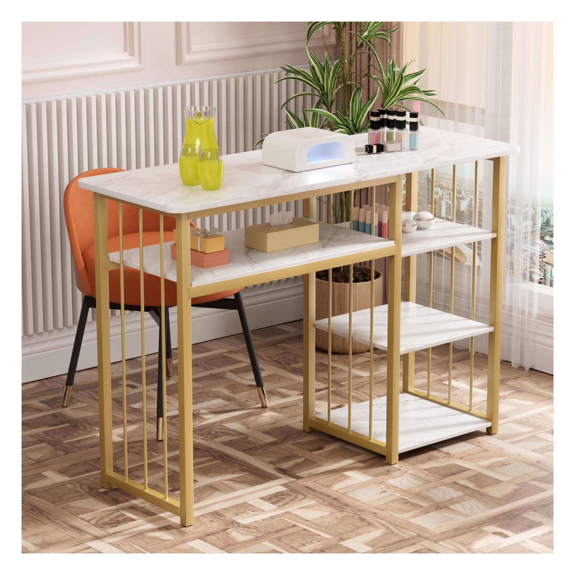 Tavolo portatile per manicure e manicure per salone di bellezza, 100 x 40 x 76 cm, ideale per tecnici delle unghie e postazioni di lavoro di bellezza