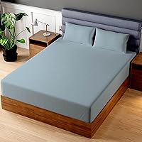 Vista 18 de Superity - Sábana bajera ajustable de lujo de calidad de hotel, 100% algodón, ultrasuave, agradable al tacto e hipoalergénica, bolsillo profundo