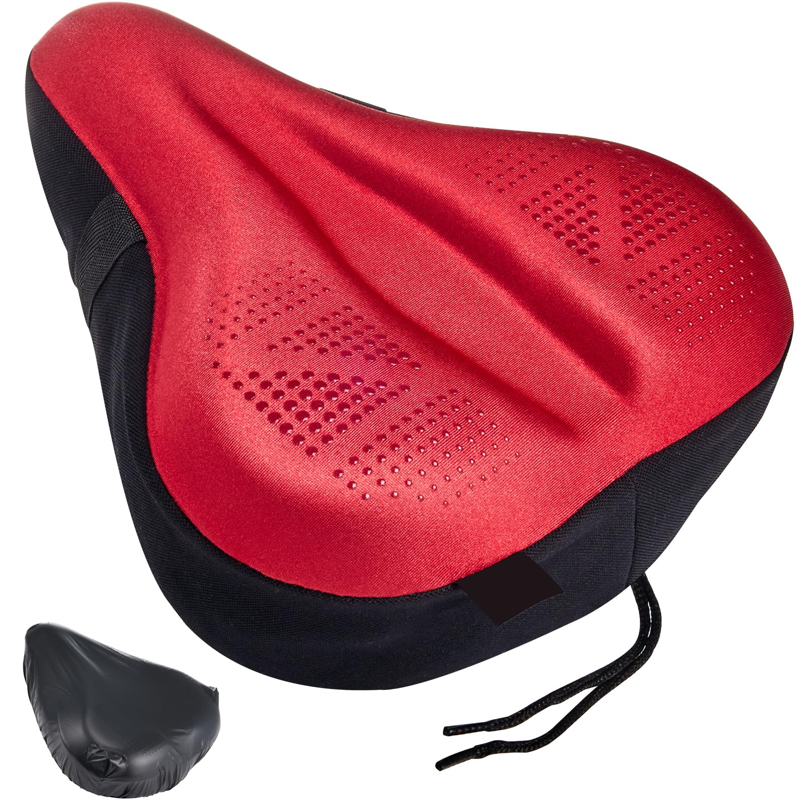 Photo 1 of Zacro Bike Seat Cover Big Size, Gel Padded Wide Cushion for Bike Saddle, Adjustable Bike Seat Cushion for Men Women, Compatible with Peloton, Cruiser Bicycle Seats...