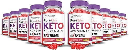 Miniatura 7 de Paquete de 2 gomitas Pure Slim Keto ACV Extreme de 2000 mg PureSlim Keto Gummies fórmula avanzada vinagre de sidra de manzana con jugo de granada y