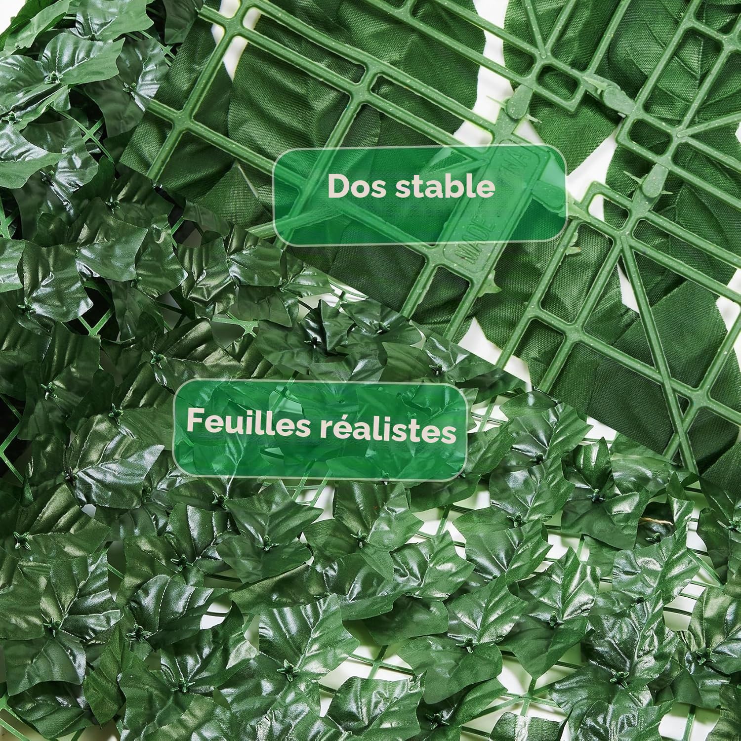 Wivico Haie Artificielle 1.5m x 3m,Mur Végétal Extérieur Brise-Vue,Clôture Feuillage Artificiel Décoration Fausse Haie Jardin,Garde-Corps Balcon,Maille Feuillage Extérieur
