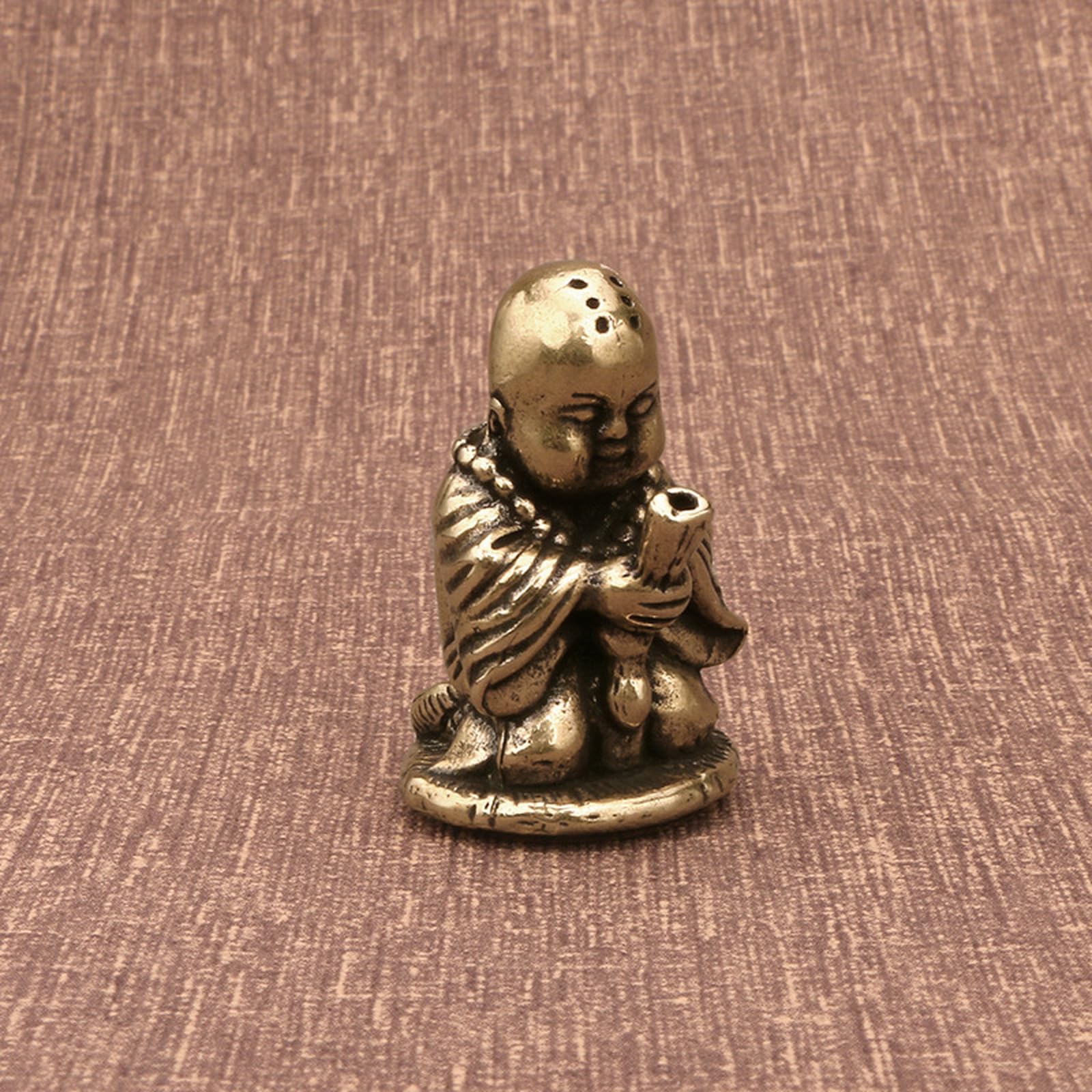 YANGPZFC Small Copper Brass monk figurine Ornament Statue Handcrafted Vintage Sculpture