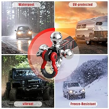 TYT Tri Ball Hitch Trailer Mount with Locks,Tow Hook