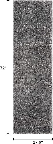 Miniatura 2 de Safavieh August Shag Collection AUG900A - Alfombra moderna o contemporánea de peluche, 10 pies x 14 pies, Polipropileno, gris