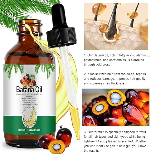 Miniatura 3 de Aceite de batana para el crecimiento del cabello, aceite de batana 100% crudo para el crecimiento y la nutrición del cabello promueve el bienestar