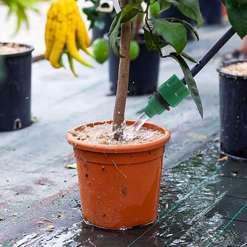 Miniatura 6 de Kit de riego por goteo, equipo de riego de jardín de 164 pies98.4 ft, 50 piezas, sistema de rociadores de 14 pulgadas, tubo de distribución en