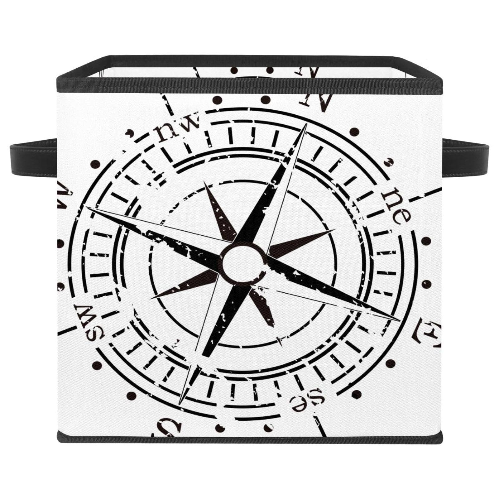 Boîte de rangement pliable cube boussole nautique en tissu pour placard