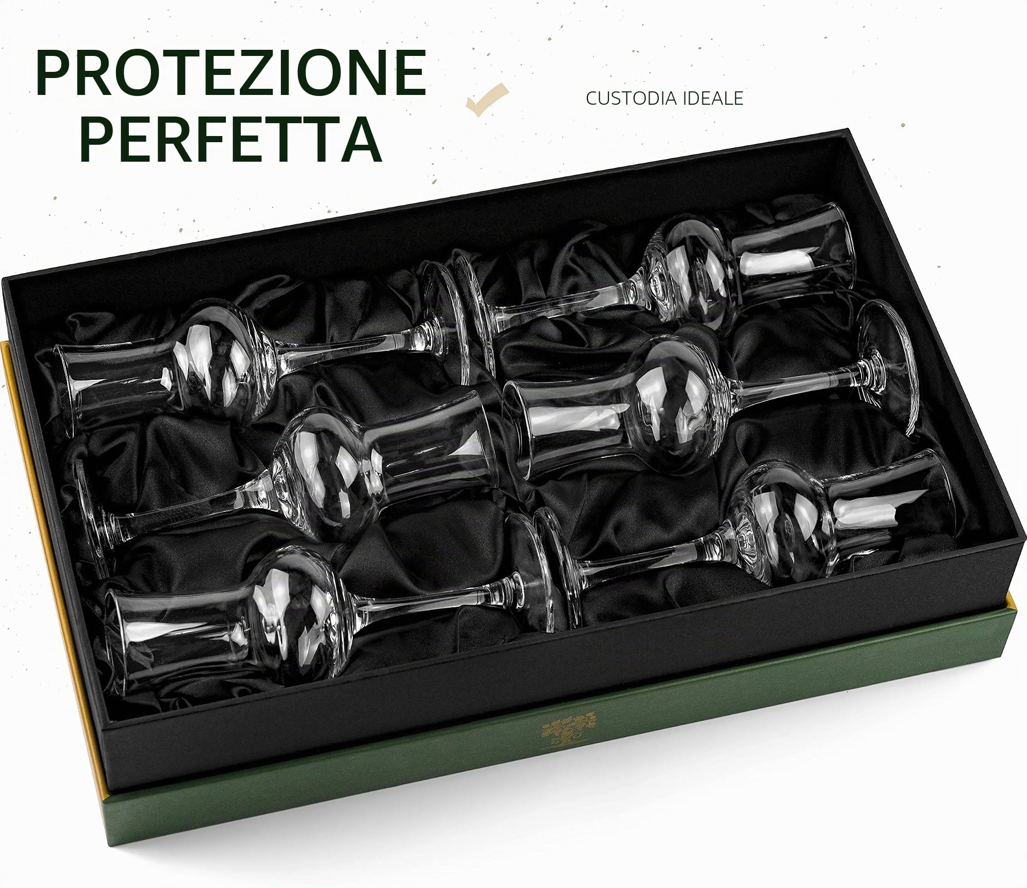 Bicchieri in cristallo per grappa e cordiale, set da 6, piccoli bicchieri a stelo lungo da 85 g, per liquori, drink dopo cena, aperitivi, digestivi, calici italiani a forma di tulipano per naso e