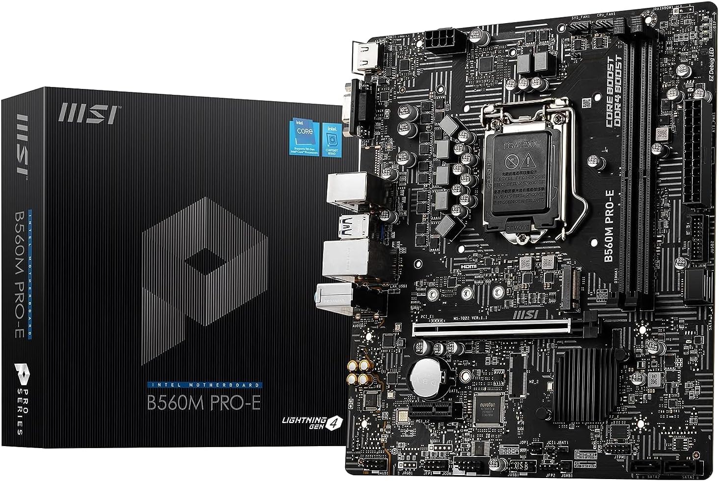 MSI B560M PRO-E Micro-ATX Gaming Motherboard (10th/11th Gen Intel Core ...