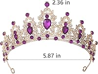 Vista 121 de Kamirola - Corona de reina y tiaras corona de princesa para mujeres y niñas, diademas de cristal para novia, princesa para bodas y fiestas (01)