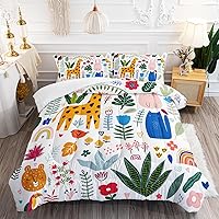 Vista 9 de Juego de edredón de unicornio para niñas, juego de ropa de cama de mariposa, juego de edredón de arco iris, tamaño individual con 1 edredón y 2