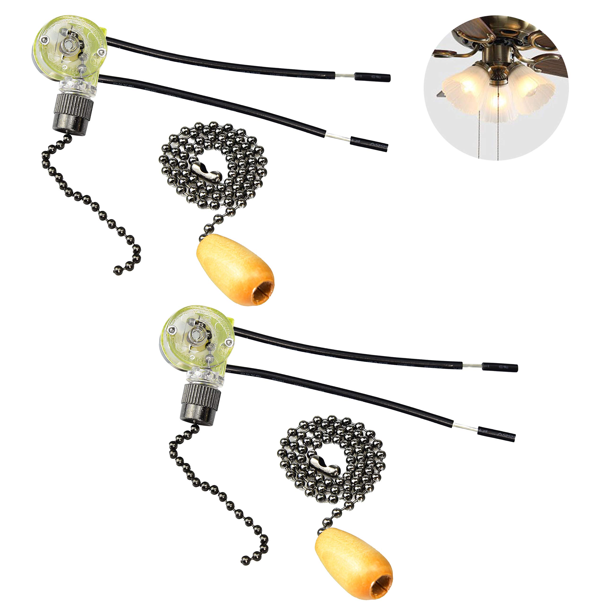 Buy Aiwode Ceiling Fan Light Switch,Pull Chain Switch for Ceiling Light