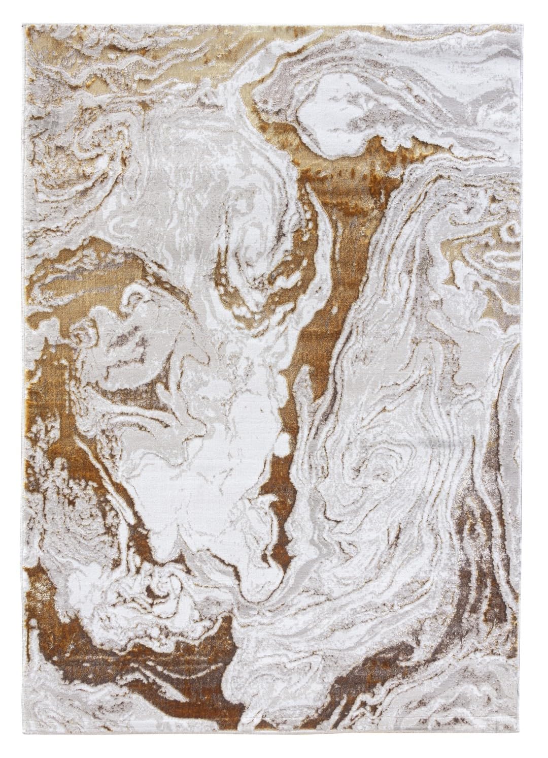 SrS Rugs® Impulse - Area Rug for Living Room, Bedroom, Hallway Runner Rug - Abstract Geometric Design - Provides Home with Comfort and Warmth (Vivid Ochre, 80cm x 150cm)
