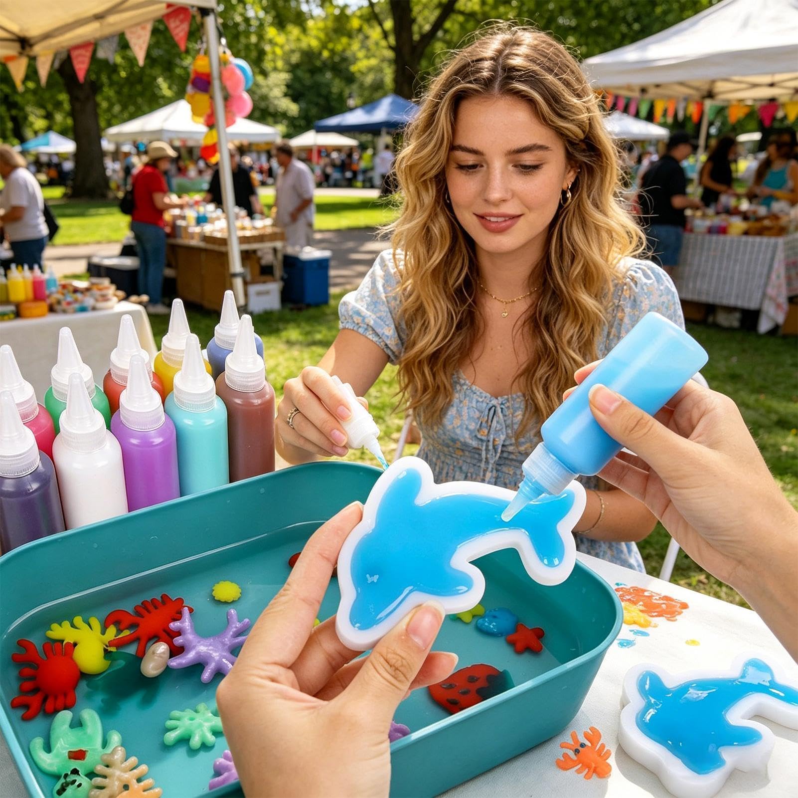 Wasser-Gel-Set Kreativ-Set mit 12 Cartoon-Formen | Märchenhaftes Wassergel-Set für Geburtstag, Klassenzimmer, Schule, Zuhause, Kinder ab 3 Jahren, Mädchen und