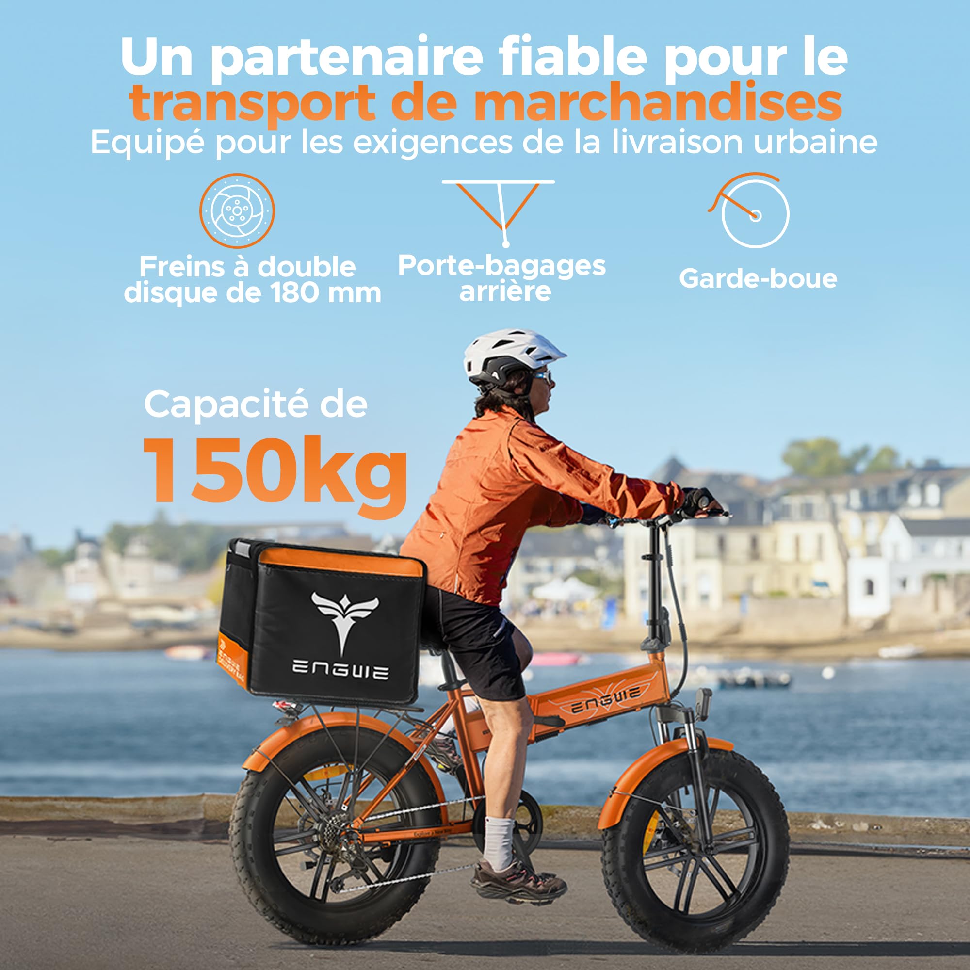 ENGWE Vélo Électrique Pliable, Batterie 48V 13Ah Amovible, Autonomie de 50-120 km，20'' ×4.0'' Fat Tire 7-Speed E-Bike for Any Terrain, EP-2 Boost