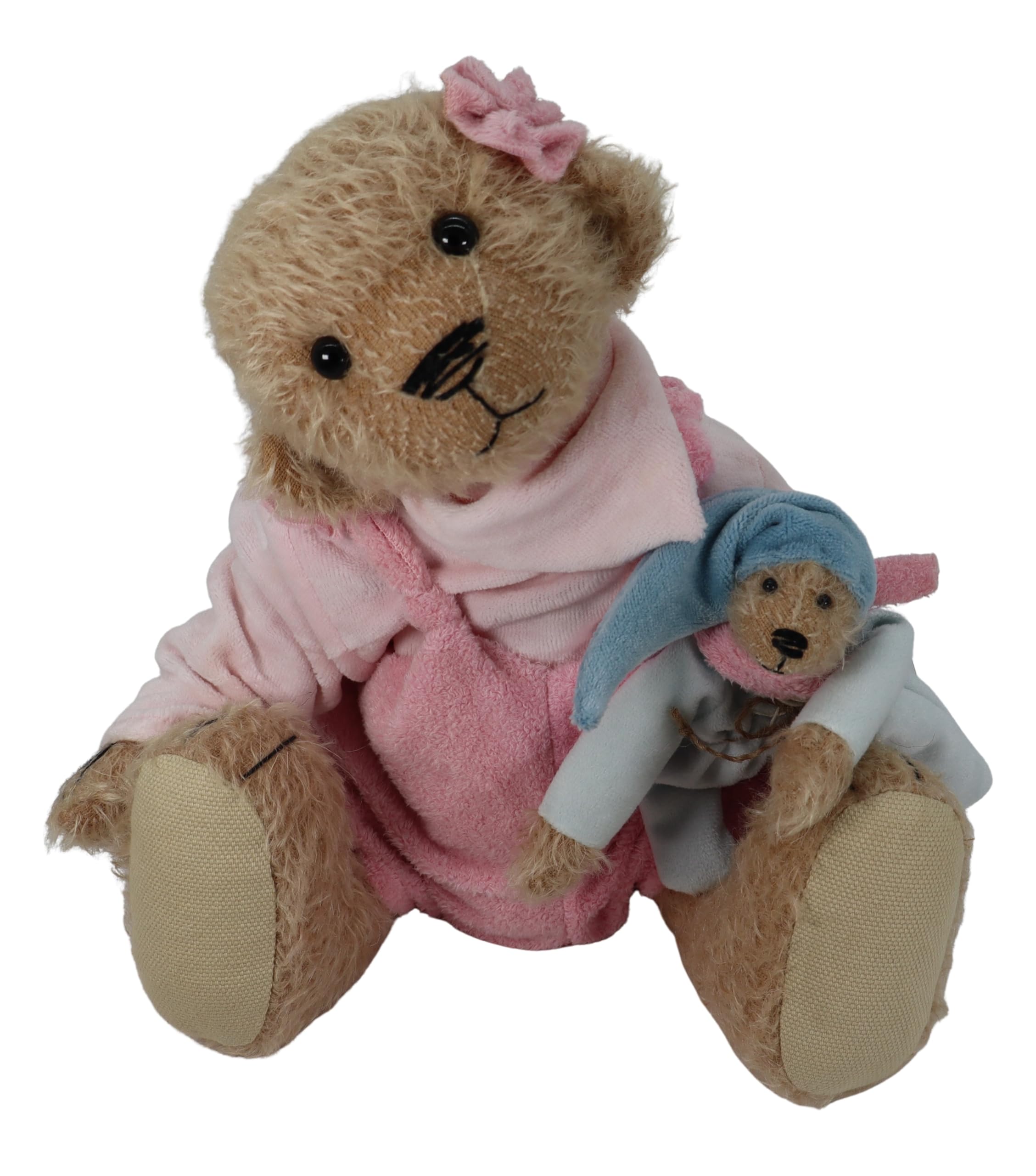 Clemens Sammler Teddy Bär Schwesterchen 36 cm | Feinstes Mohair | Weich & Kuschelig | Made in Germany | 5-Fach Gegliedert | Inklusive limitiertem Sammlerpass
