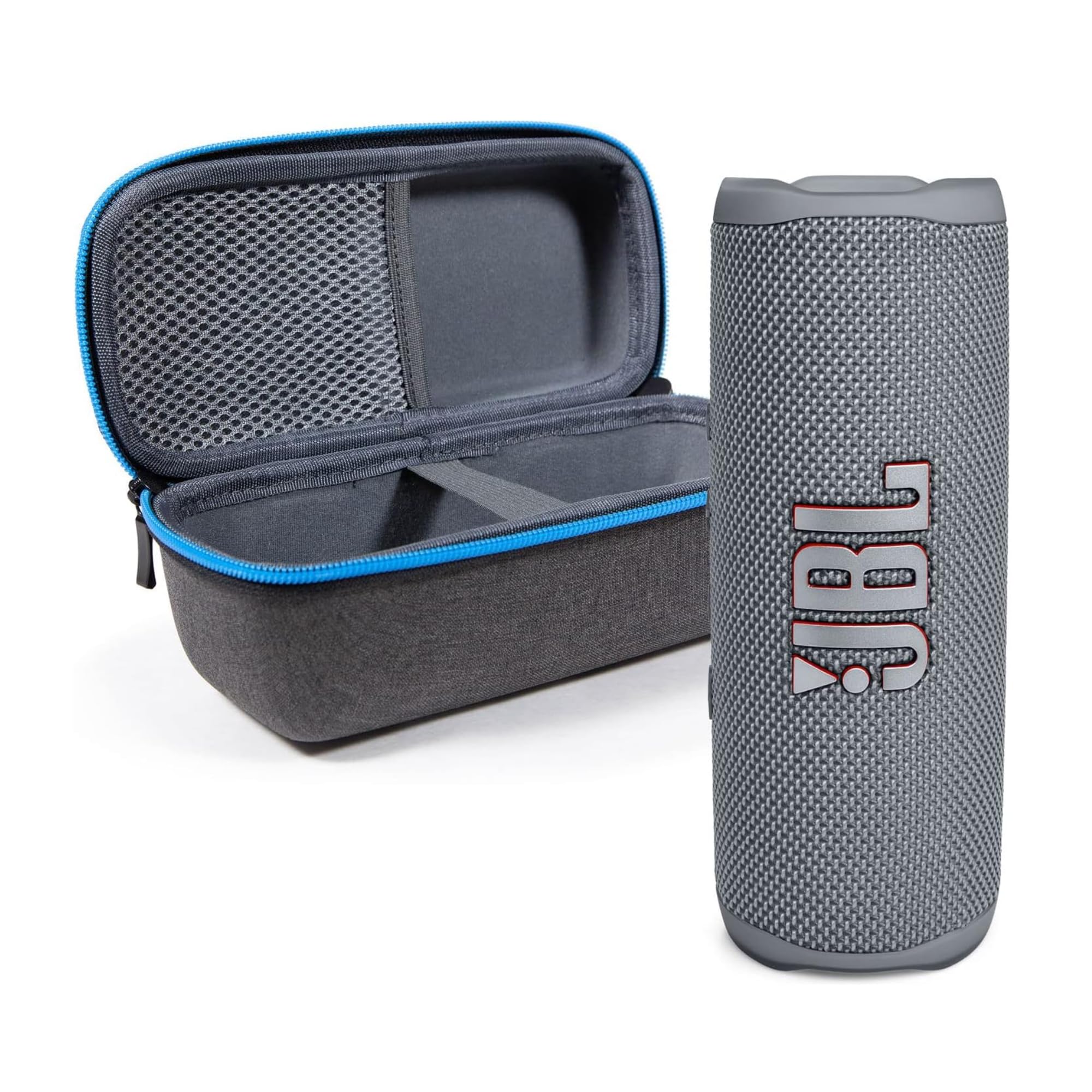 Palumma Custodia Rigida Da Viaggio Per JBL Flip 6 – Impermeabile, Antiurto, Con Tracolla E Moschettone, Grigia