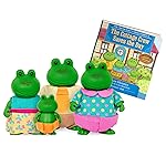 Li\'l Woodzeez - The Croakalily Frog Family - Set of 4 Collectible Posable Figures with Storybook - Pretend Play Doll Toys for Imaginative 3+ Years