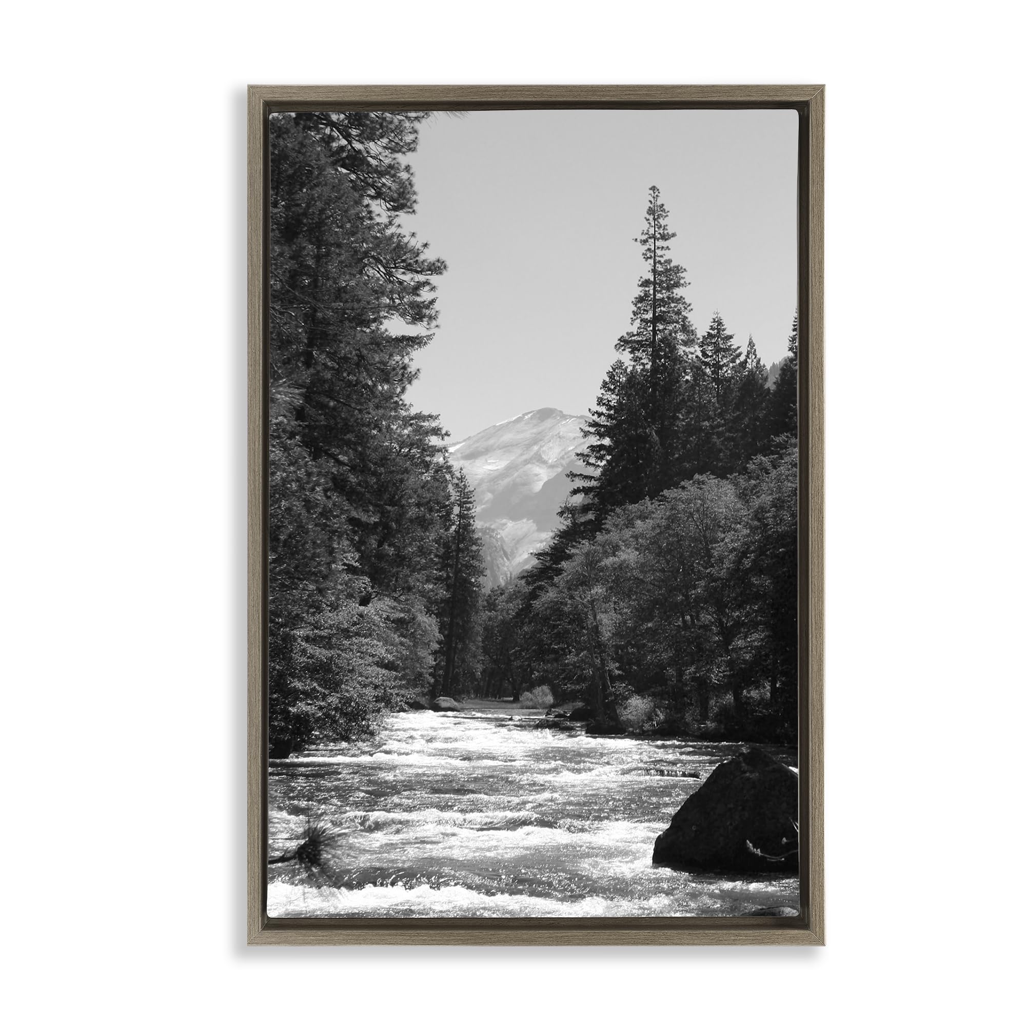 Stupell Industries Montalcino Elm (Textured) Merced River Flow Landscape, 16 X 24 Inch Canvas In Floater Frame