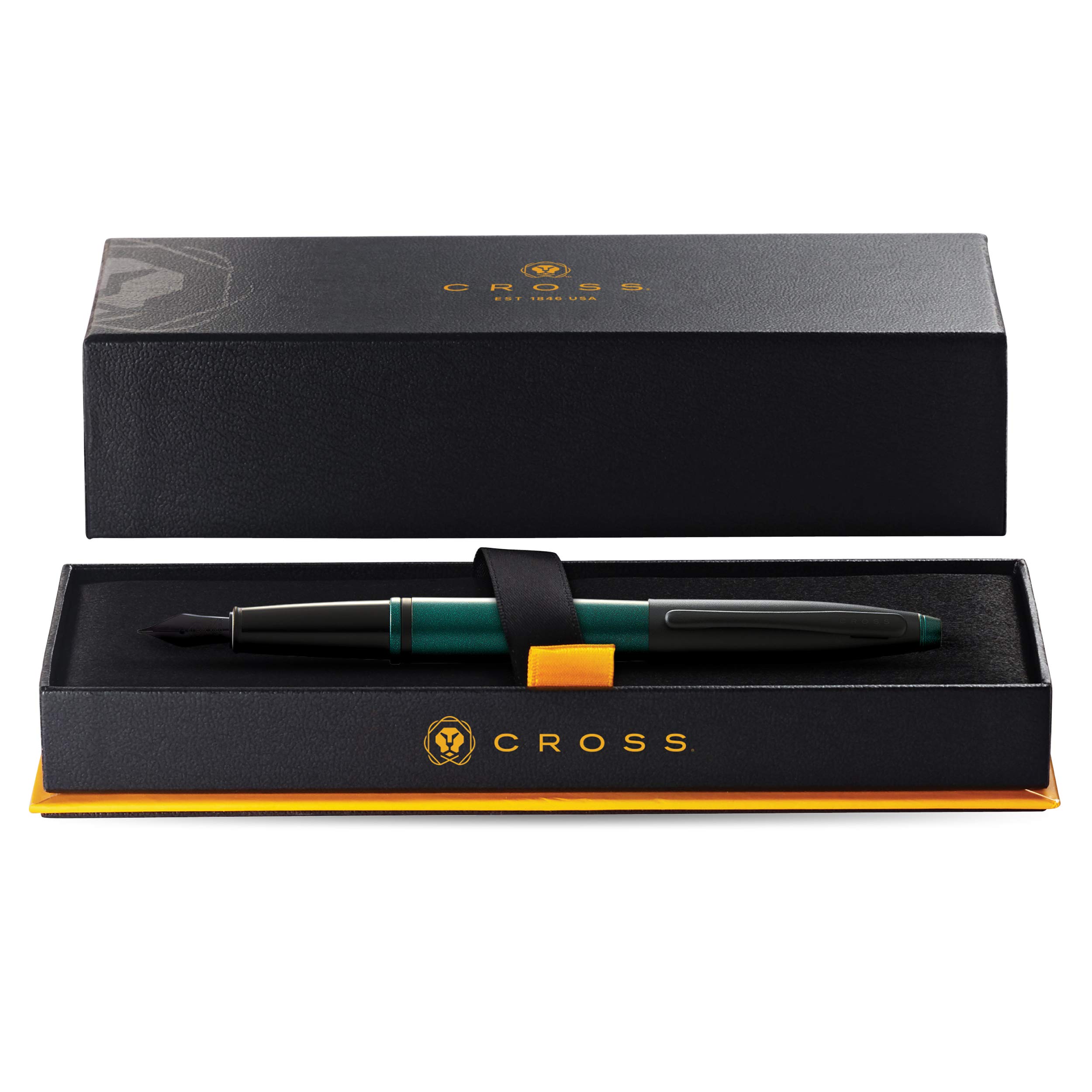 Cross Calais Füllfederhalter (F-Feder, inkl. Schwarze Tintenpatrone und Premium Geschenkbox) Mattgrün